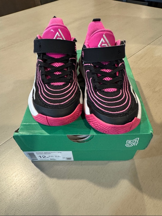 Nike Other - Giannis Nike Kids Black Pink Athletic Sneakers size 12c